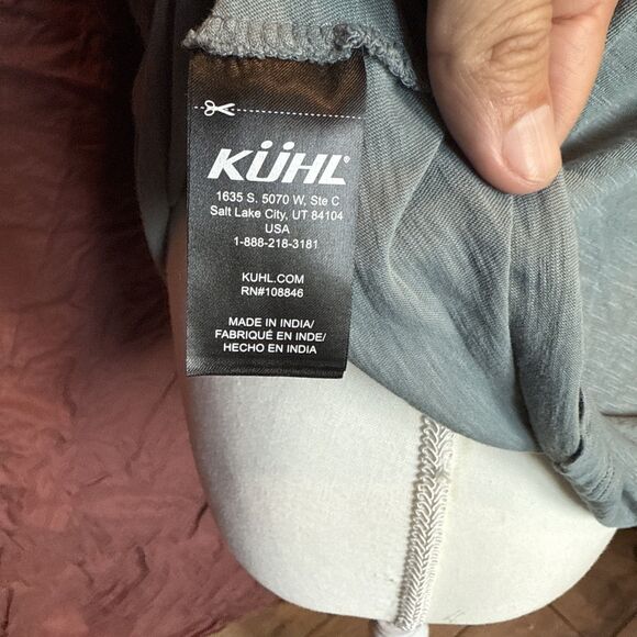 Kuhl Short Sleeve Top Women’s Medium Blue Embroidered - Picture 7 of 8